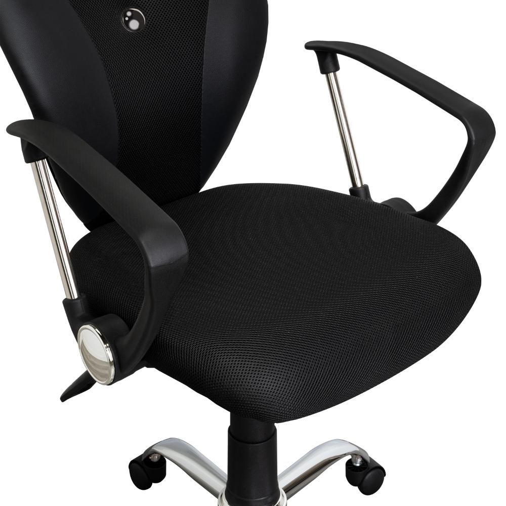 Silla de Escritorio Star, Wengue, con Cómodo Espaldar y Rodachinas Para Su Fácil Desplazamiento