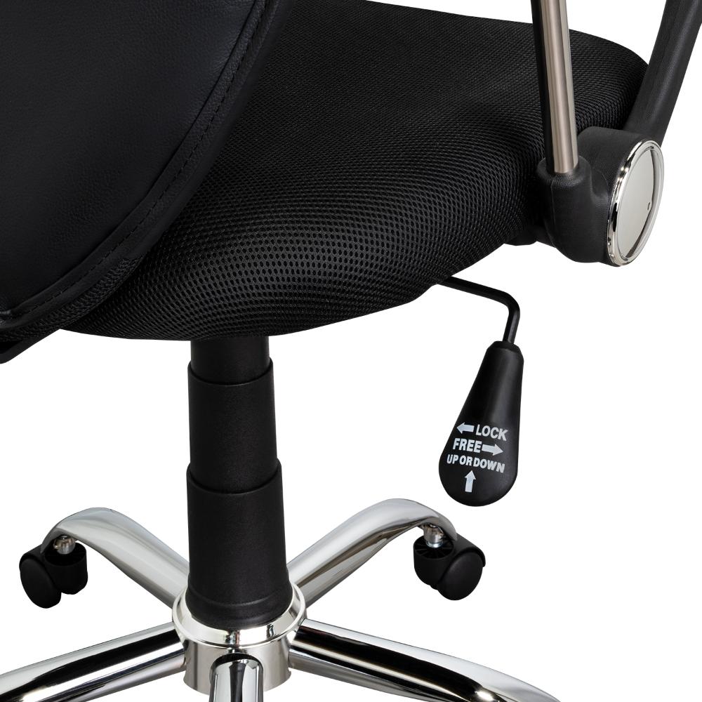 Silla de Escritorio Star, Wengue, con Cómodo Espaldar y Rodachinas Para Su Fácil Desplazamiento