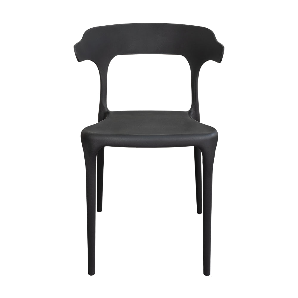 Silla Elena, Color Negro, con Espaldar y Diseño Moderno
