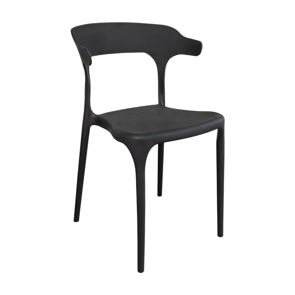 Silla Elena, Color Negro, con Espaldar y Diseño Moderno