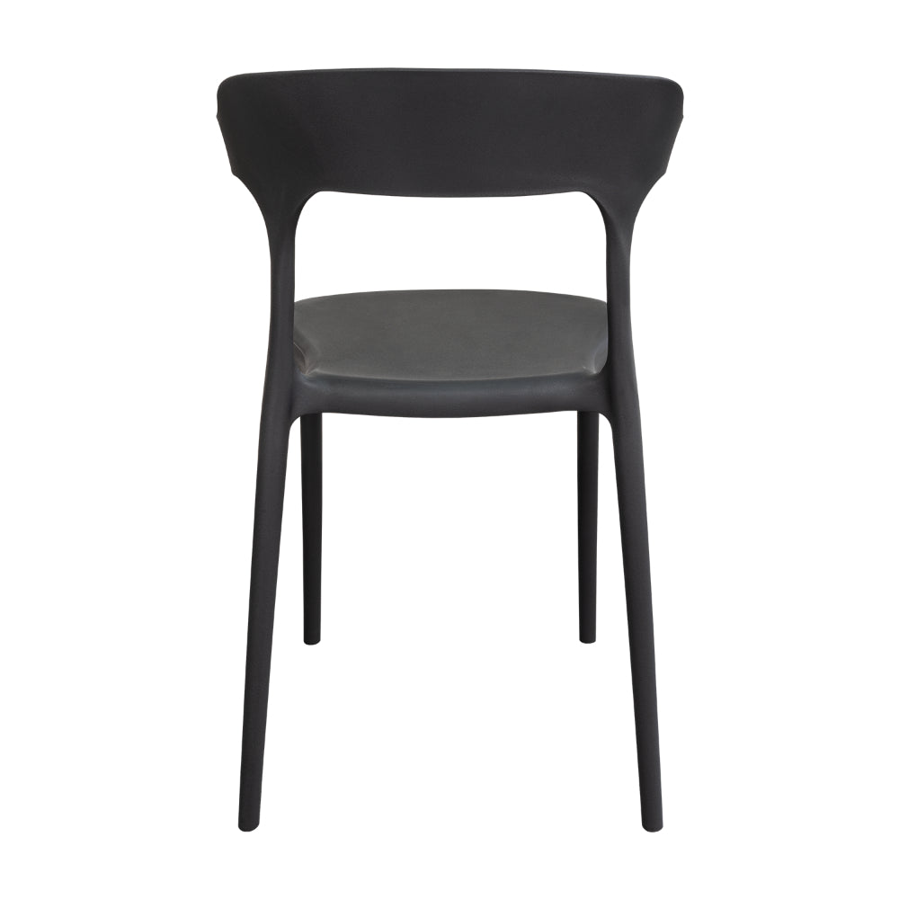 Silla Elena, Color Negro, con Espaldar y Diseño Moderno