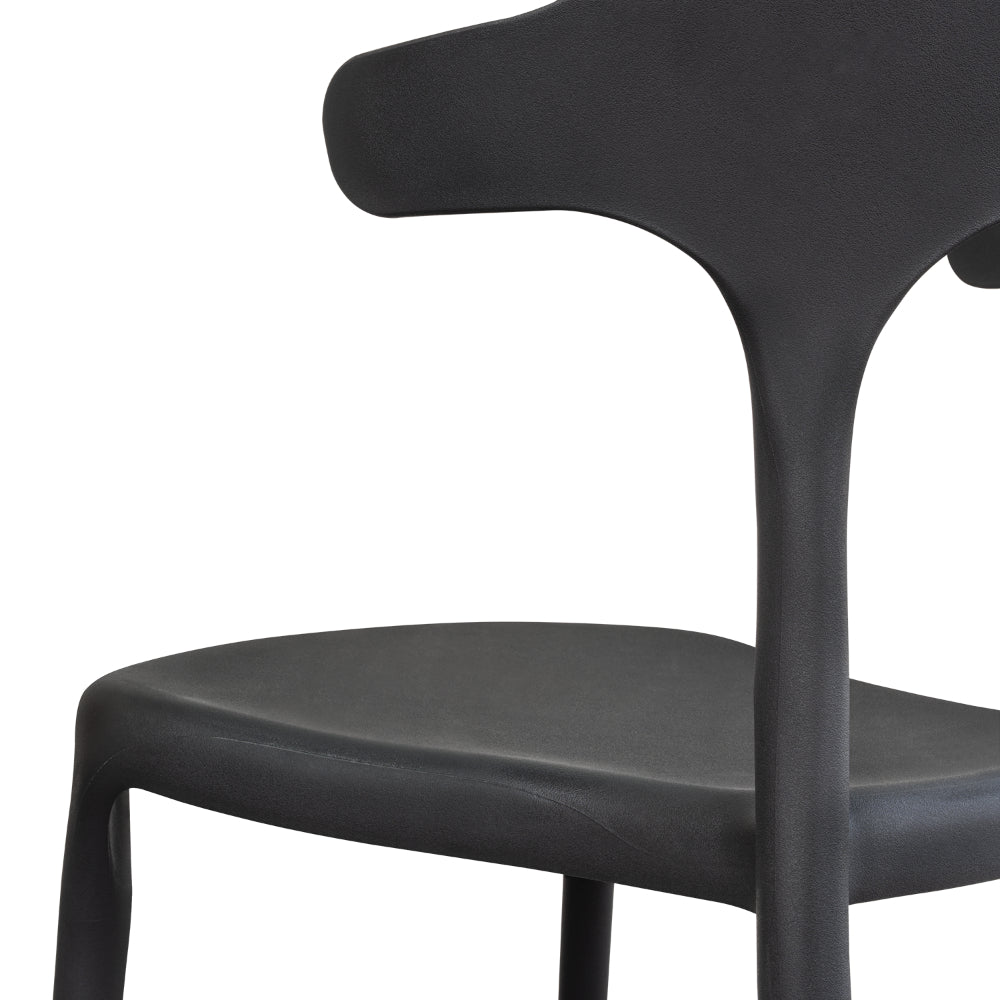 Silla Elena, Color Negro, con Espaldar y Diseño Moderno