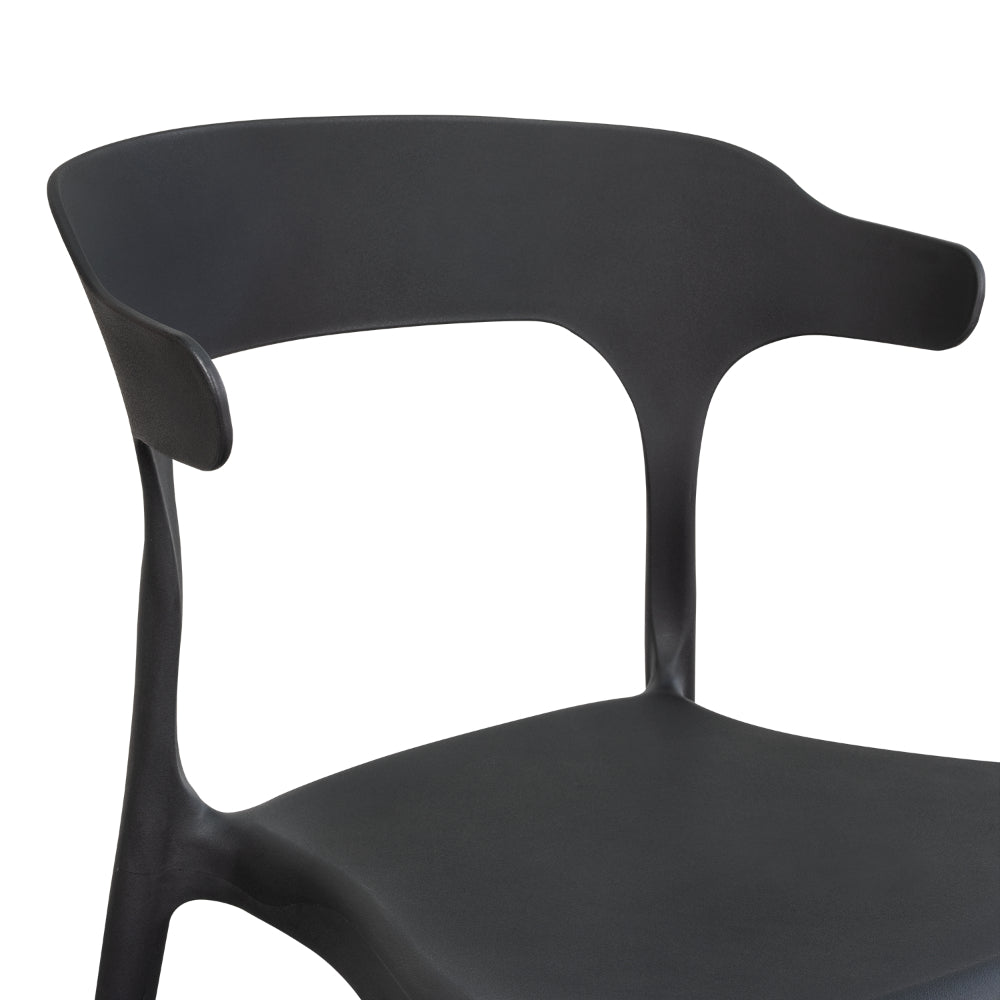 Silla Elena, Color Negro, con Espaldar y Diseño Moderno
