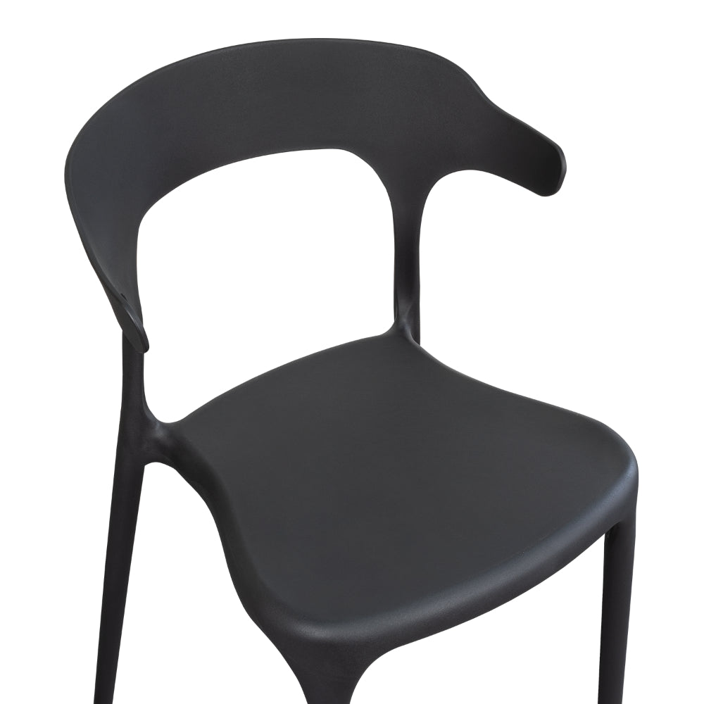 Silla Elena, Color Negro, con Espaldar y Diseño Moderno