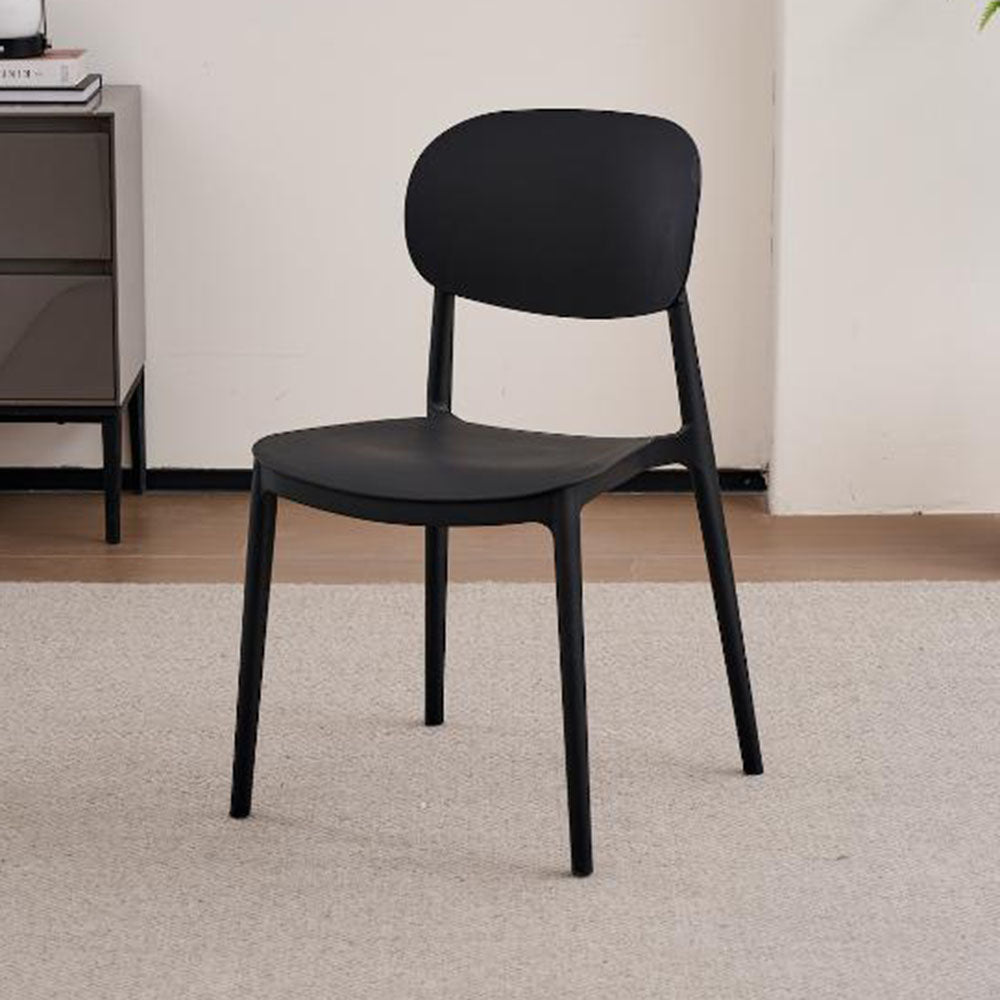 Silla Milan, Color Negro, Con espaldar y diseño Moderno