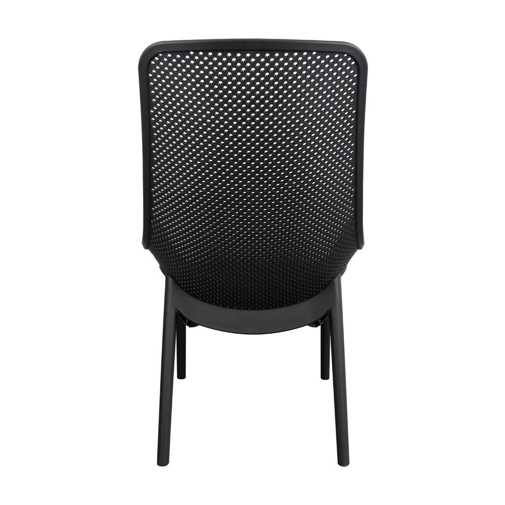 Silla Lounge Mayorca, Negro, con Espaldar y Reposa Brazos