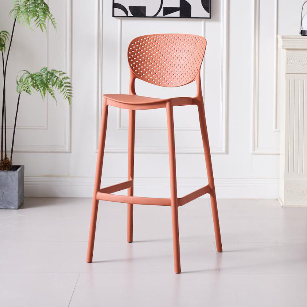 Silla para Bar Rio, Color Terracota, Diseño Moderno