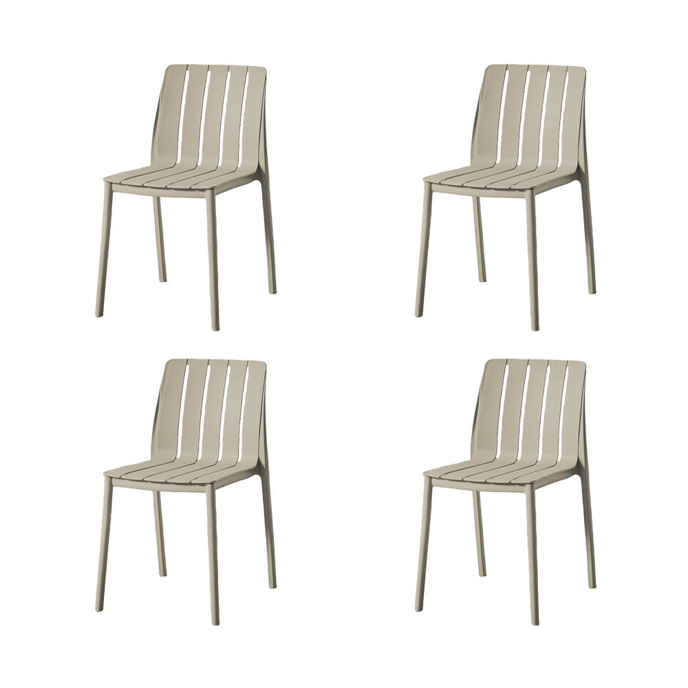 Silla Alice, Taupe, Con espaldar y diseño minimalista X4