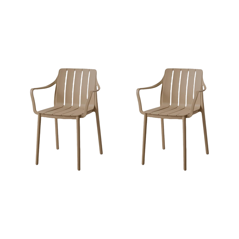 Combo Vive, Incluye Mesa Redonda y 2 Sillas en Color Taupe