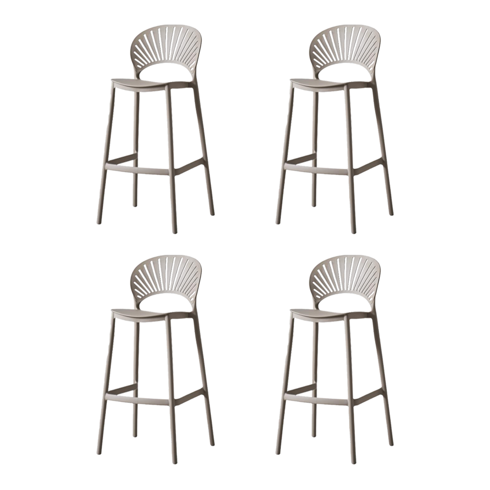 Set de 4 Sillas para Bar Paraíso, Color Taupe, Diseño Moderno