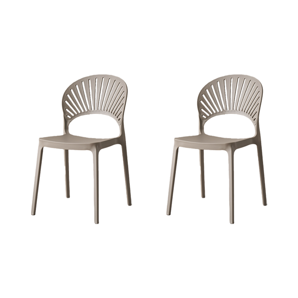 Set de 2 Sillas Paraíso, Color Taupe, con Espaldar y Diseño Moderno