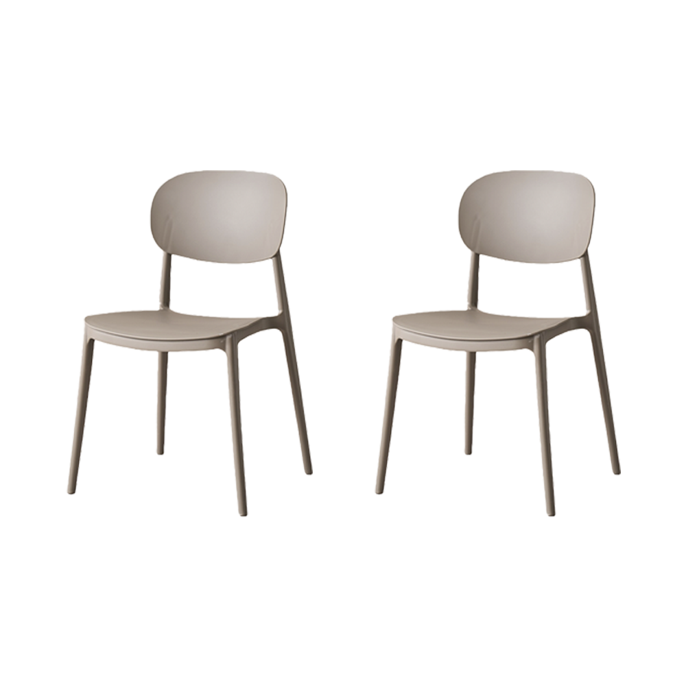 Set de 2 Sillas Milán, Color Taupe, con Espaldar y Diseño Moderno