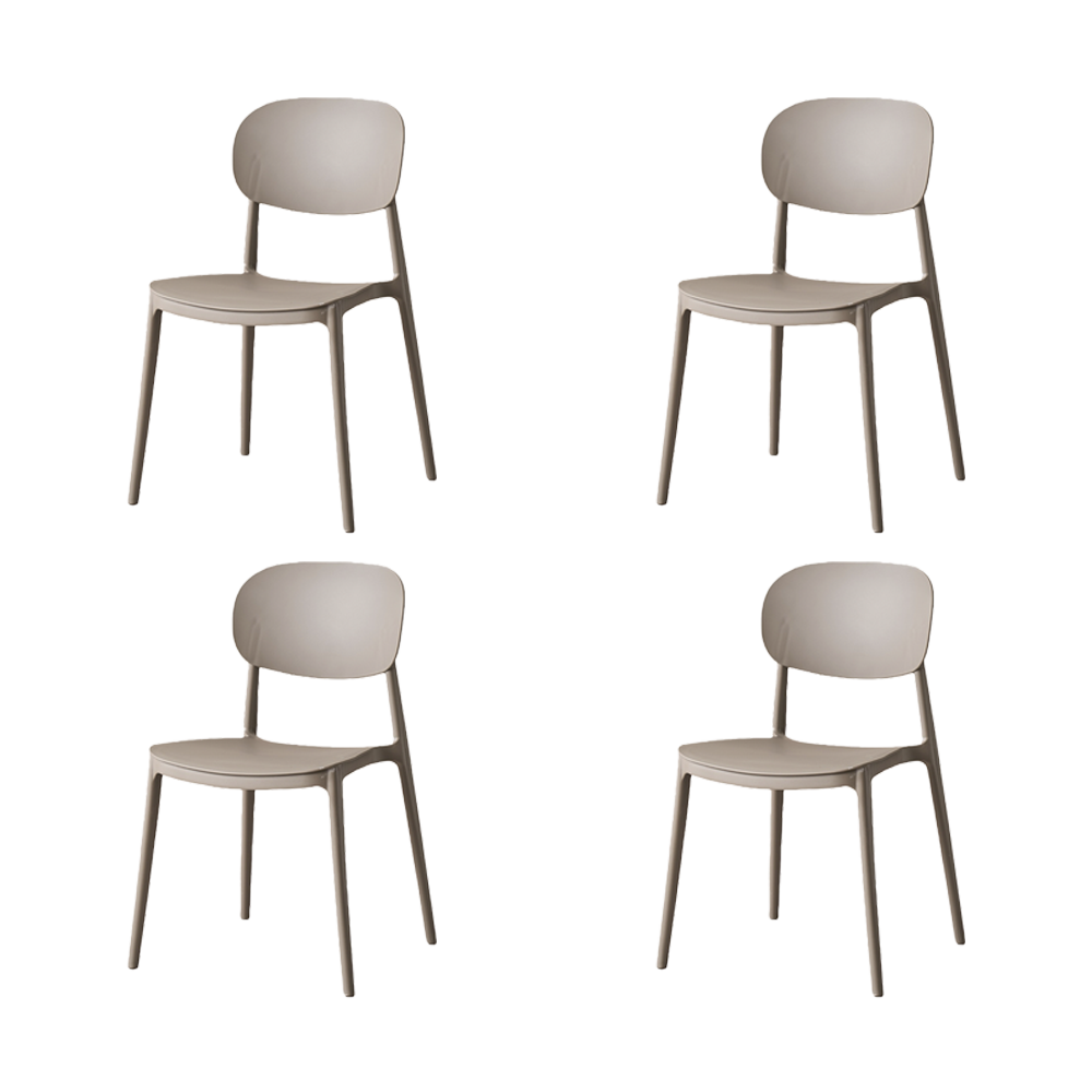 Set de 4 Sillas Milán, Color Taupe, con Espaldar y Diseño Moderno