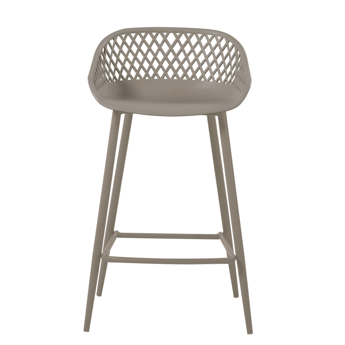 Silla para Bar India, Color Taupe, con Estructura Metálica