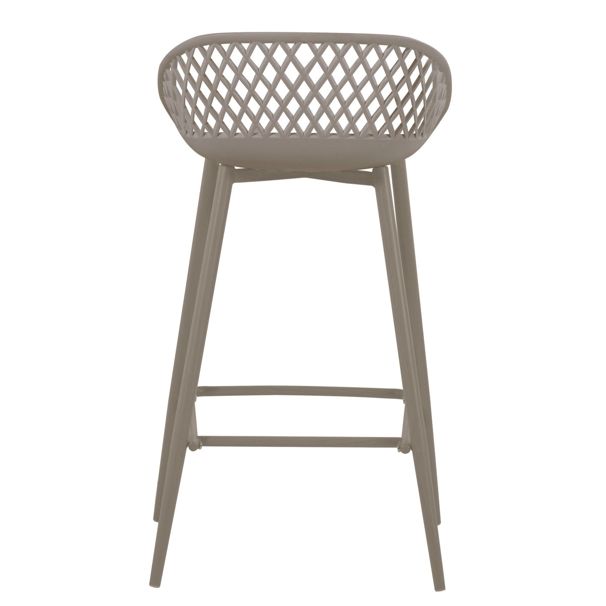 Silla para Bar India, Color Taupe, con Estructura Metálica