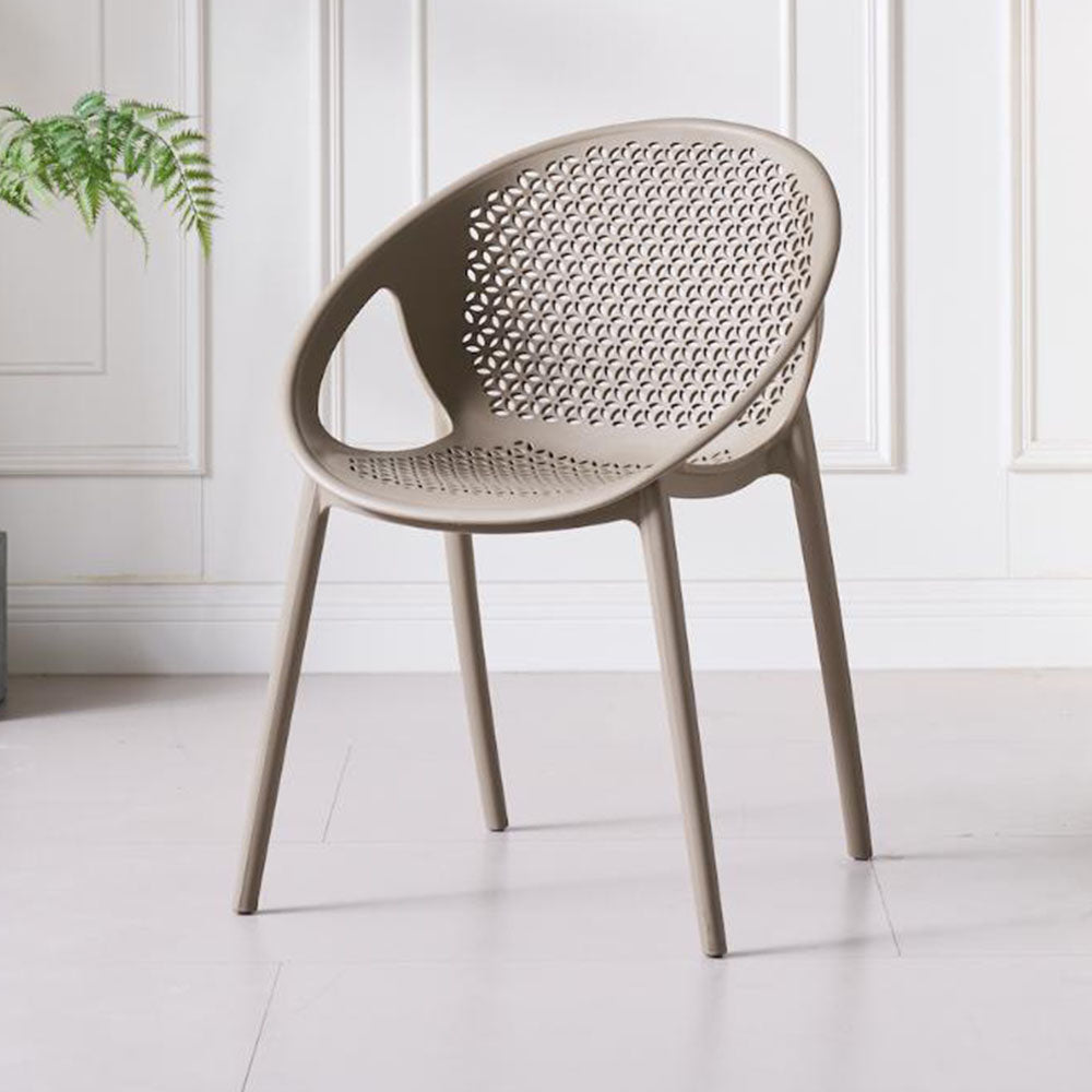 Silla Selva Con Brazos, Color Taupe, Con espaldar