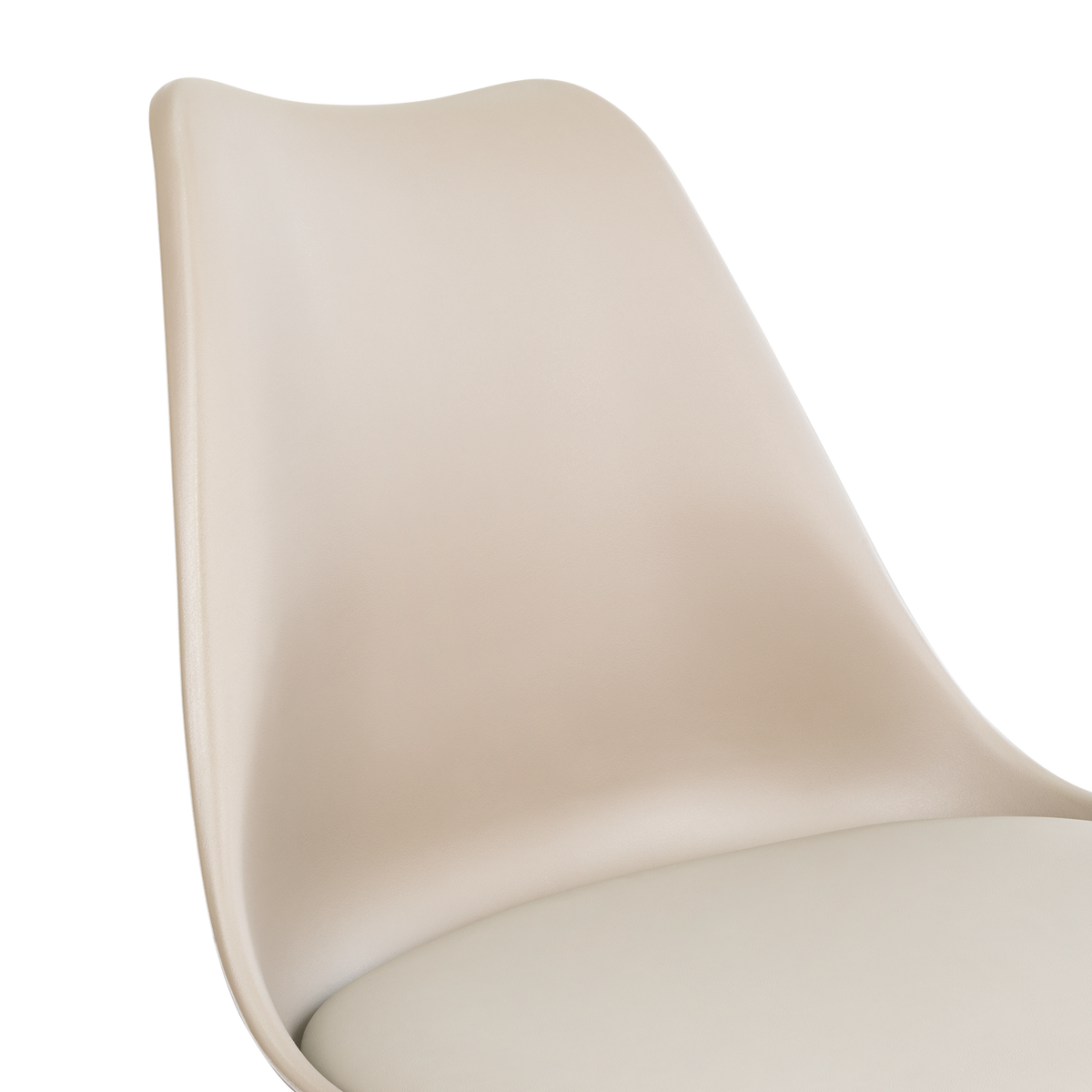 Silla Fyn, Taupe, Diseño Minimalista con Espaldar, Cojín y Patas de Madera