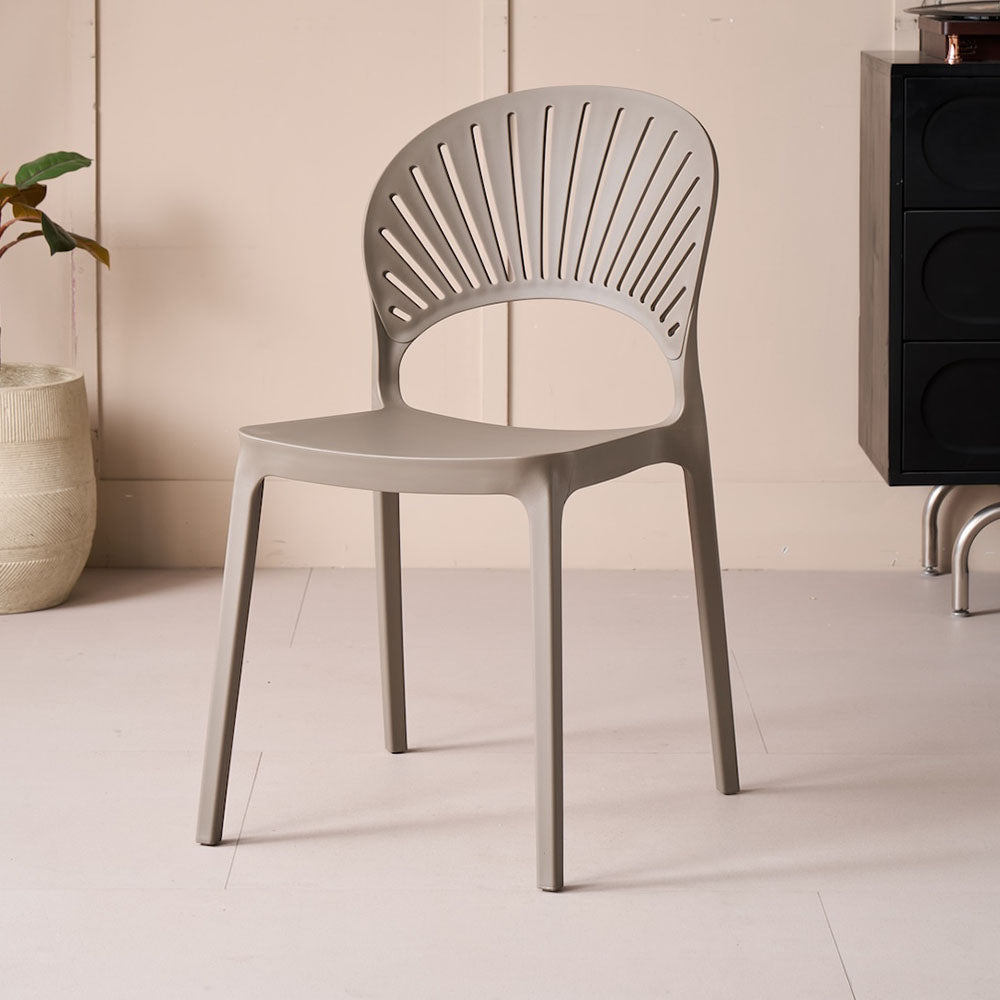 Silla Paraíso, Color Taupe, con Espaldar y Diseño Moderno