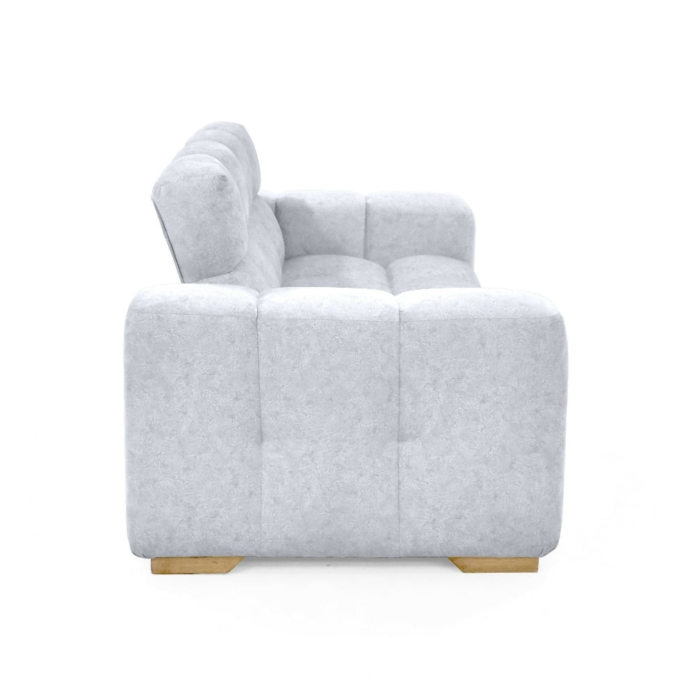 Sofa Miami 2 Puestos 171x88x81 Tela Plata