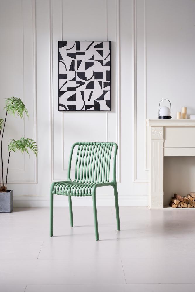 Silla Terra, Color Verde Olivo, Con espaldar X2