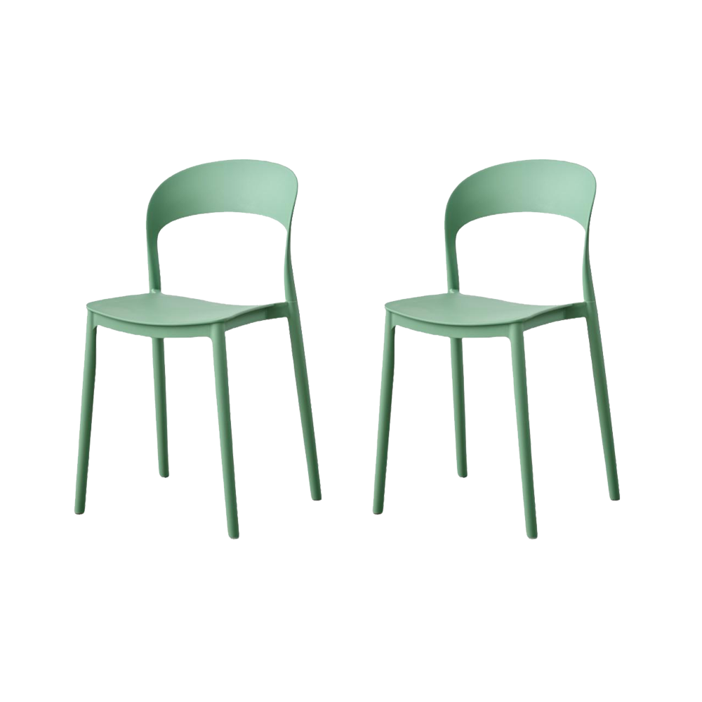 Silla Patrick, Color Verde Oliva, Con espaldar y diseño Moderno X2