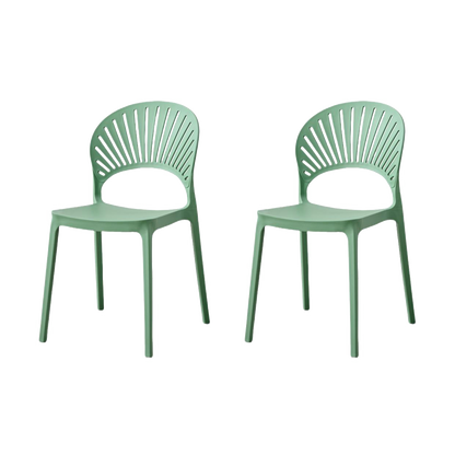 Silla Paraiso, Color Verde Oliva, Con espaldar y diseño Moderno X2