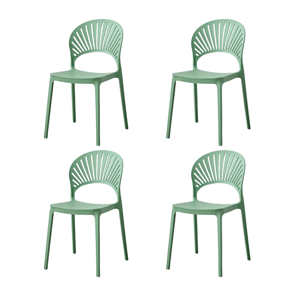 Silla Paraiso, Color Verde Oliva, Con espaldar y Diseño moderno X4