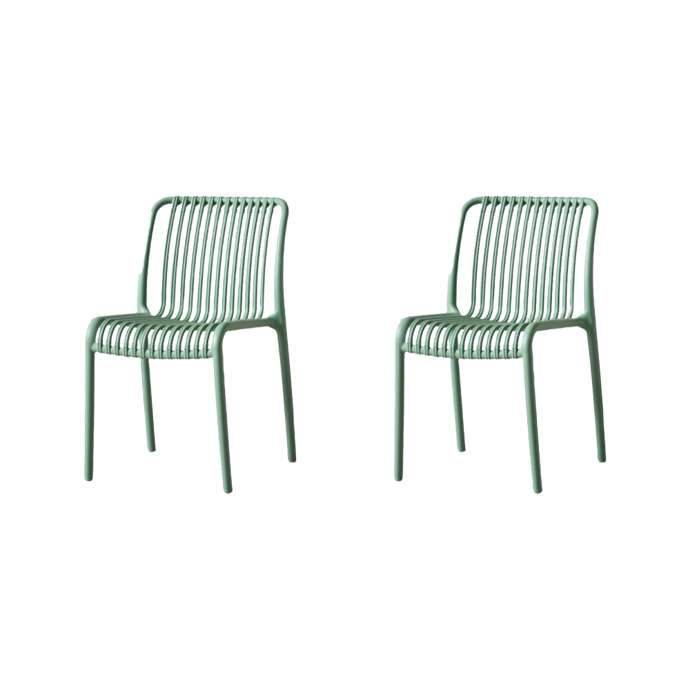 Silla Terra, Color Verde Olivo, Con espaldar X2