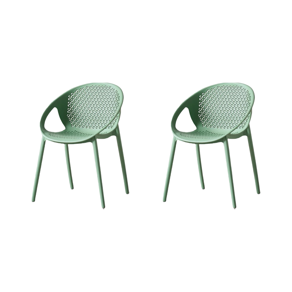 Silla Selva Con Brazos, Color Verde Olivo, Con espaldar X2