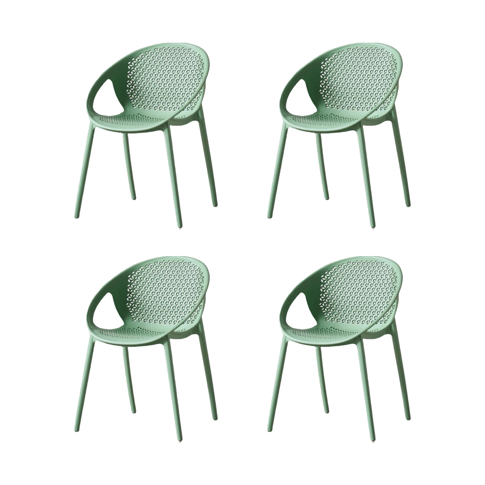 Silla Selva Con Brazos, Color Verde Olivo, Con espaldar X4