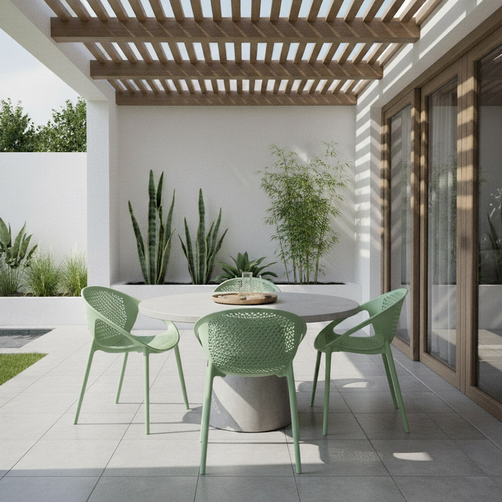 Silla Selva Con Brazos, Color Verde Olivo, Con espaldar X2