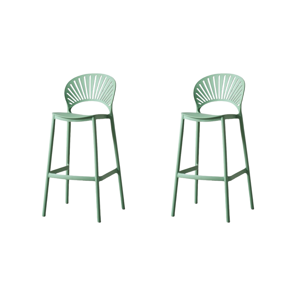 Silla para Bar Paraiso, Color Verde Olivo, Diseño moderno X2