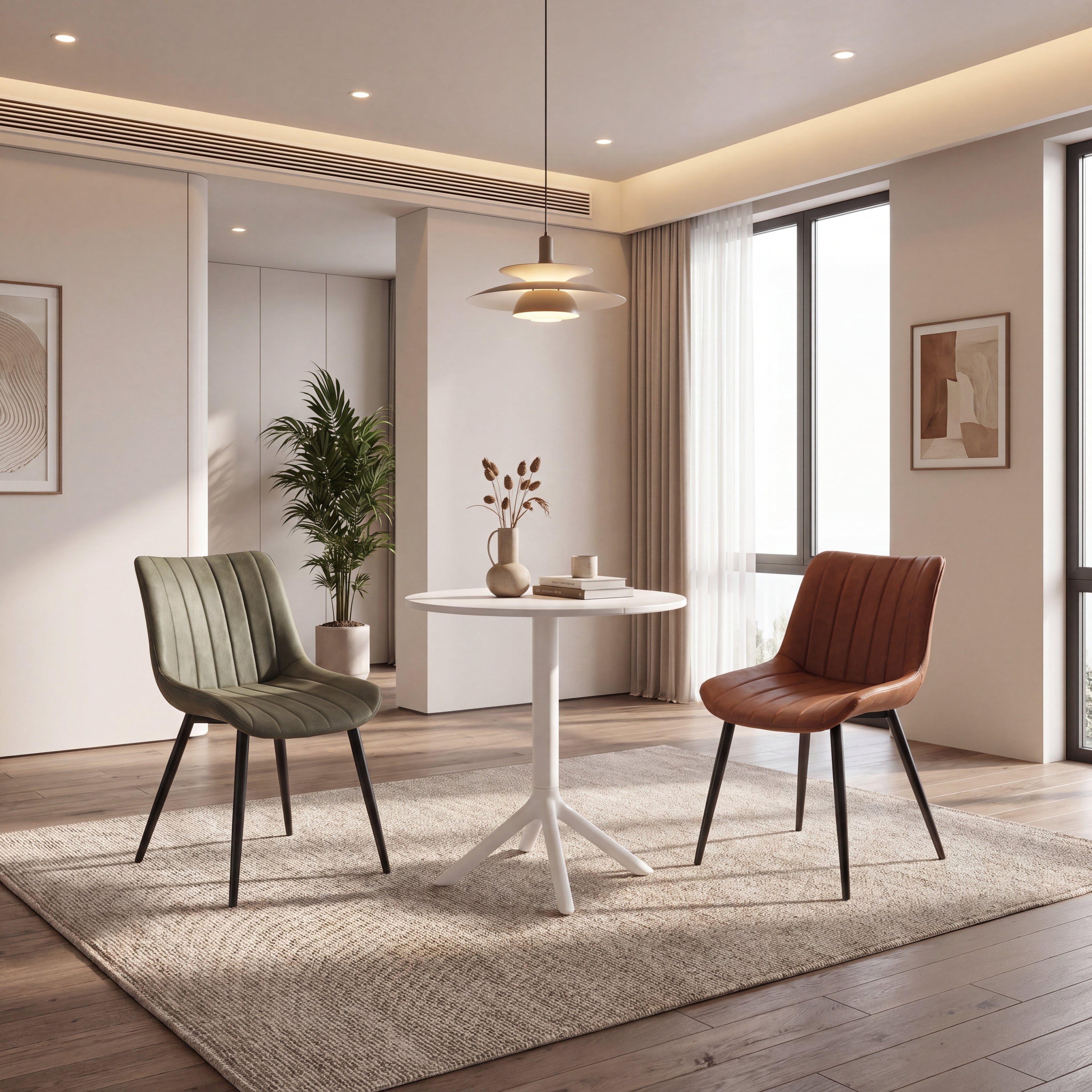 Combo Style, incluye Mesa Redonda y 2 sillas con espaldar