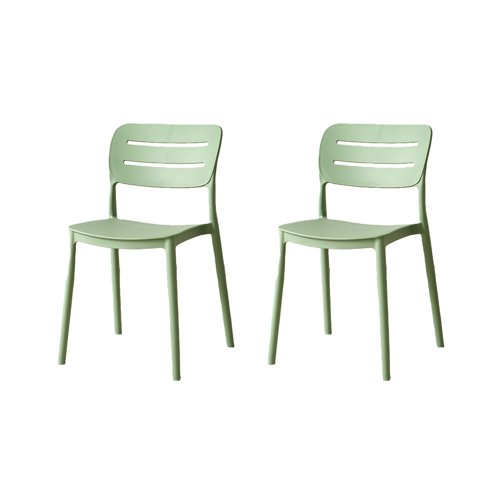 Silla Harriman, Verde, Con medio espaldar y diseño minimalista X2