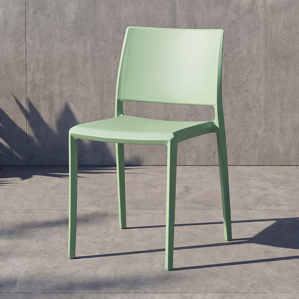 Silla Toledo, Color Verde, Con espaldar liso y cuadrado, diseño moderno
