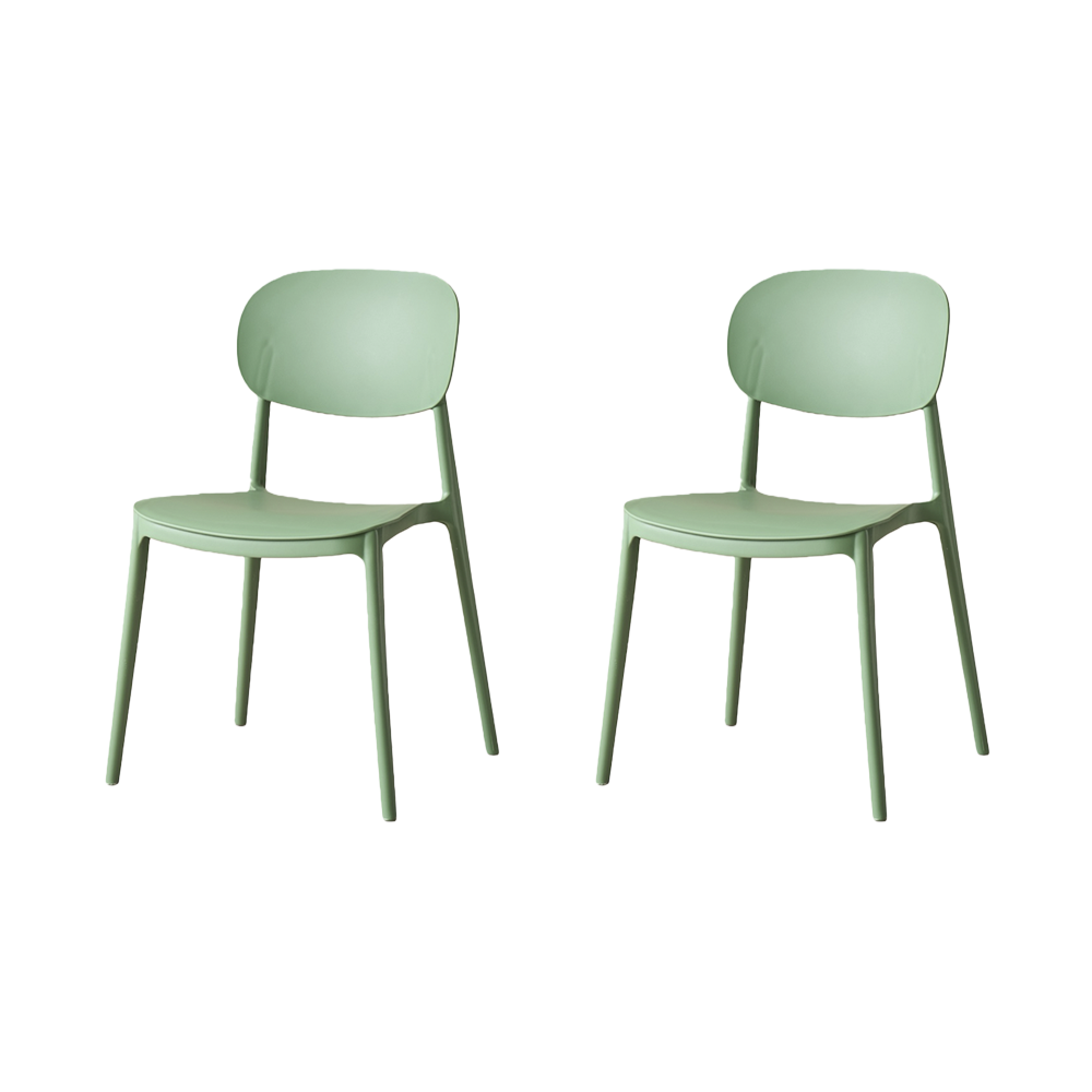 Silla Milan, Color Verde, Con espaldar y diseño Moderno X2