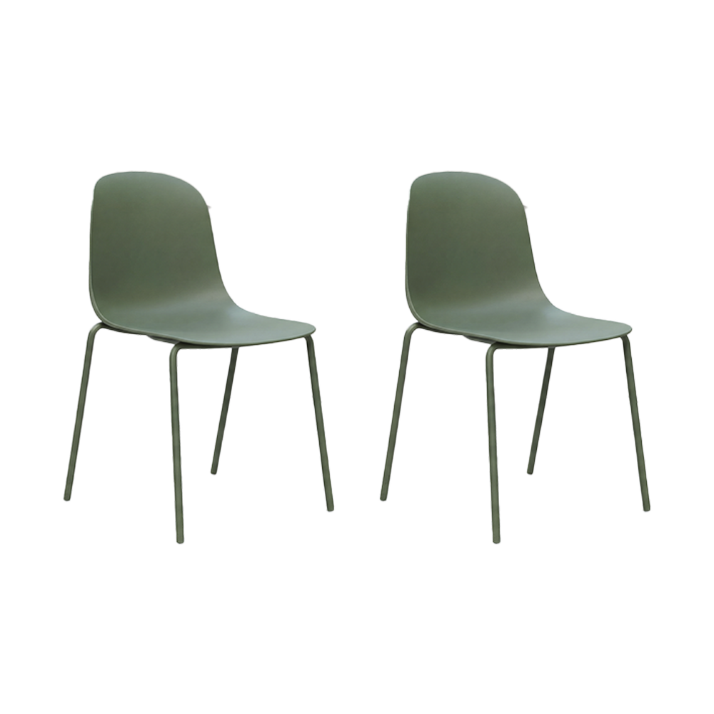 Silla Aiara, Color Verde Olivo, diseño moderno X2