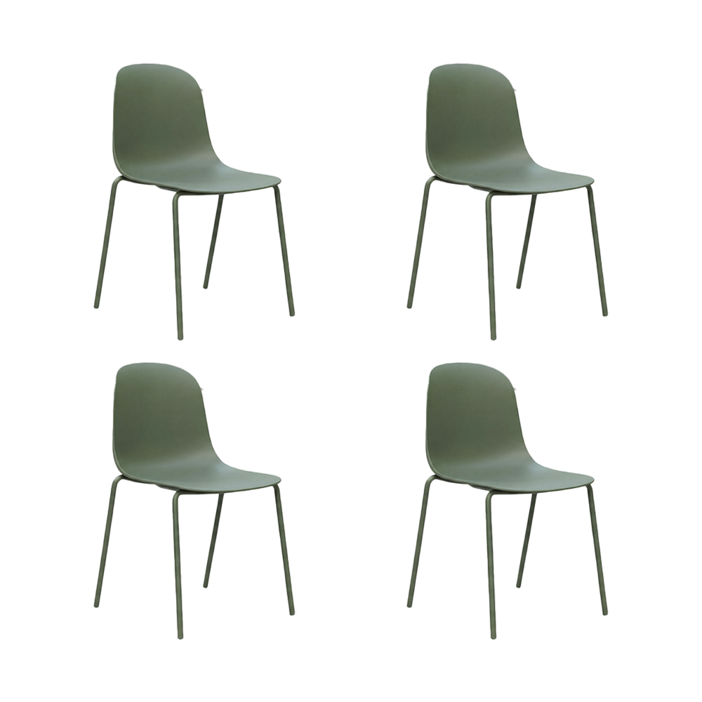 Silla Aiara, Color Verde Olivo, diseño moderno X4