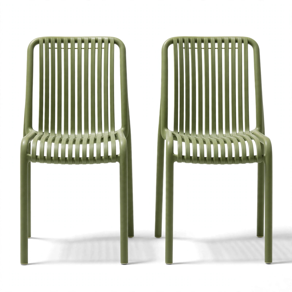 Set de 2 Sillas Terra, Color Verde, con Espaldar