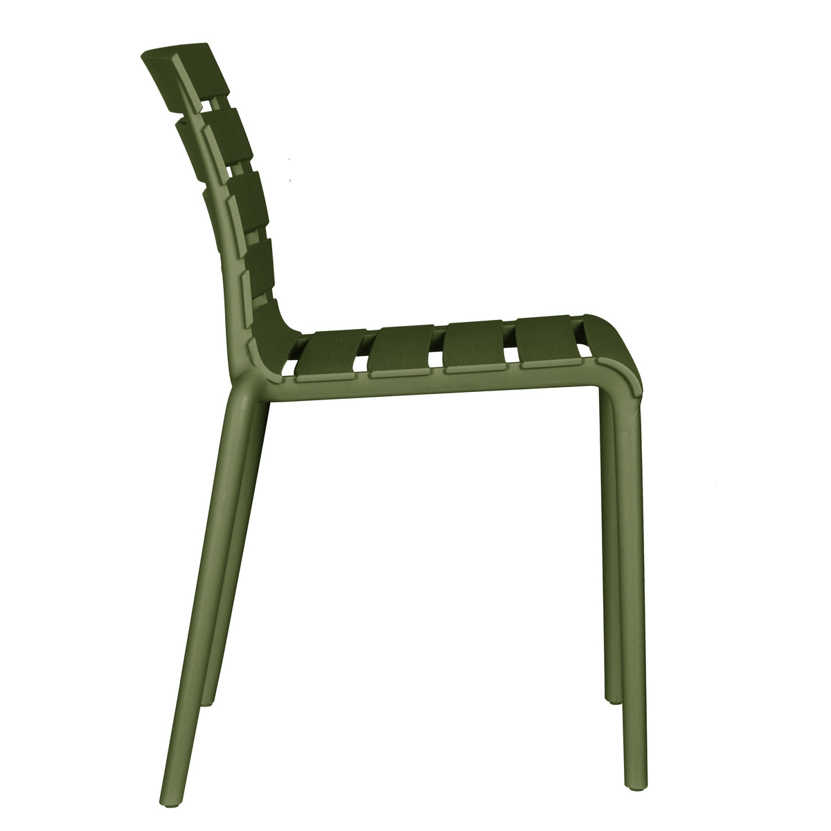 Silla Montana, Color Verde, con Espaldar en Líneas Diseño Moderno