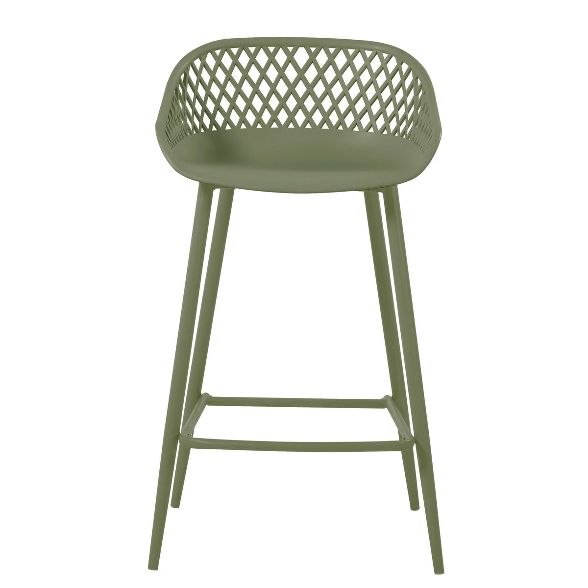 Silla para Bar India, Color Verde, con Estructura Metálica
