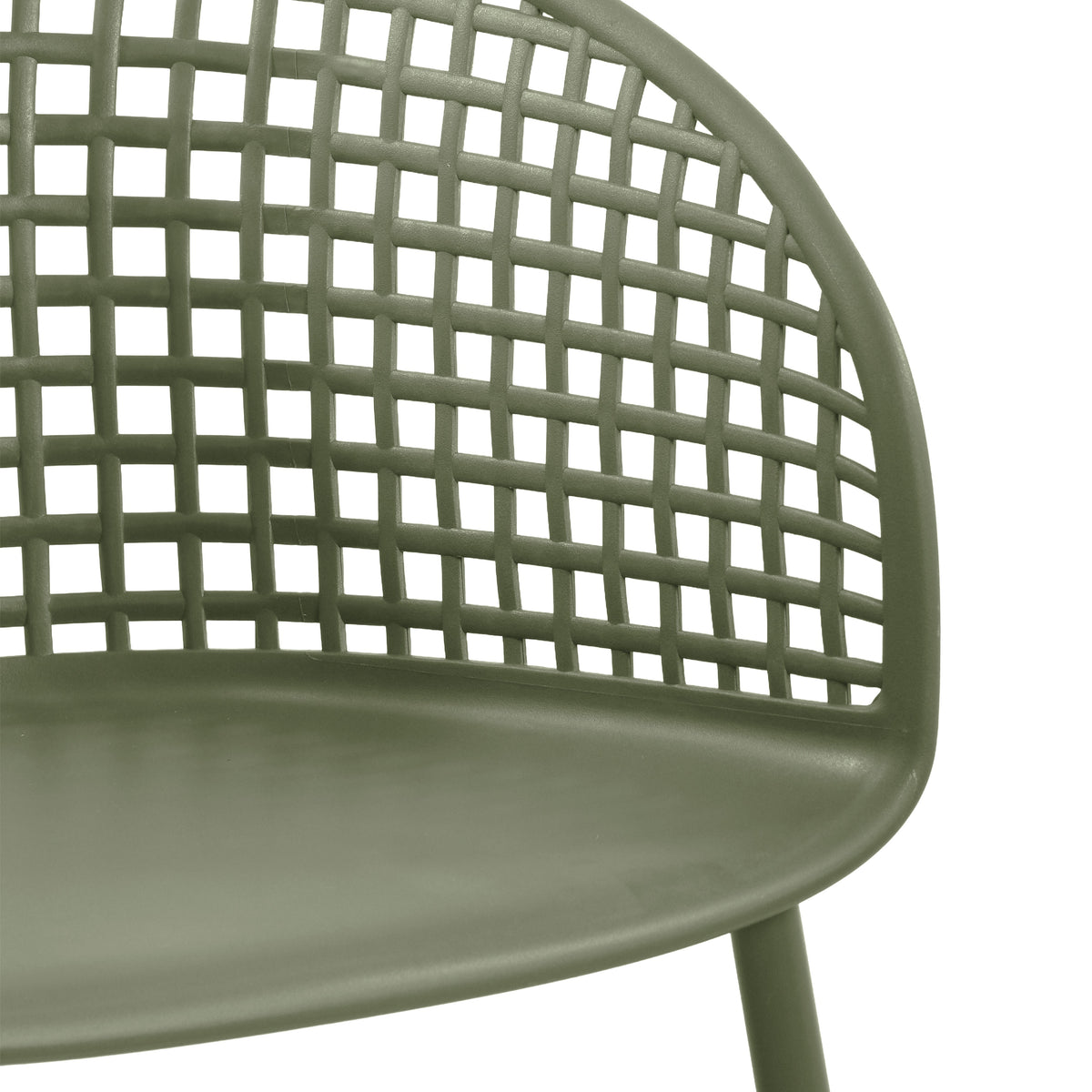 Set de 4 con Brazos Calcuta, Verde, con Patas Metálica