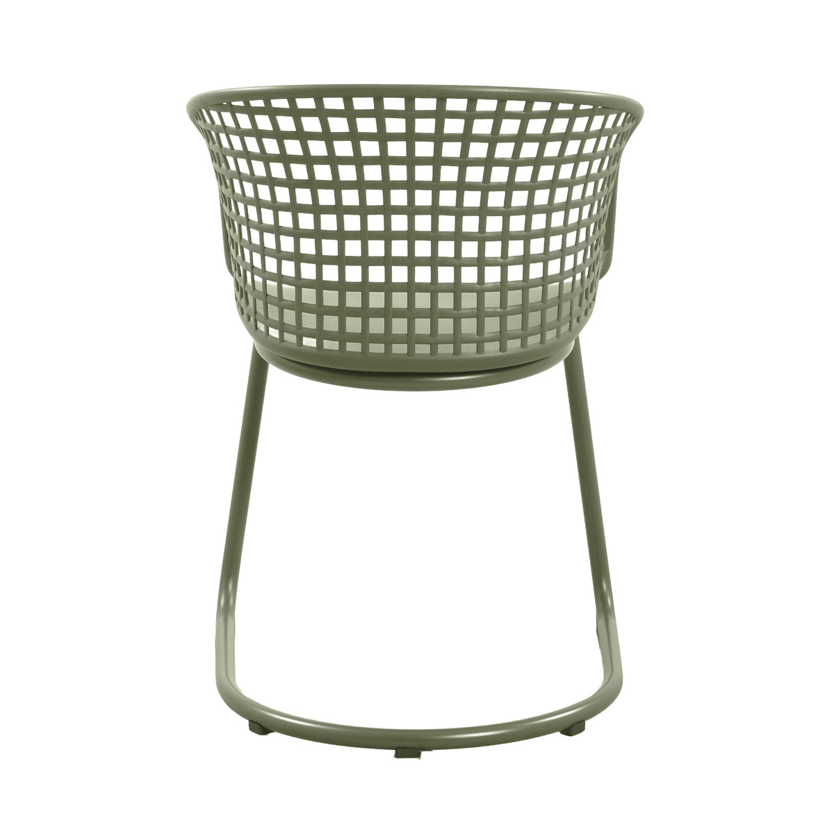 Set de 4 con Brazos Calcuta, Verde, con Patas Metálica