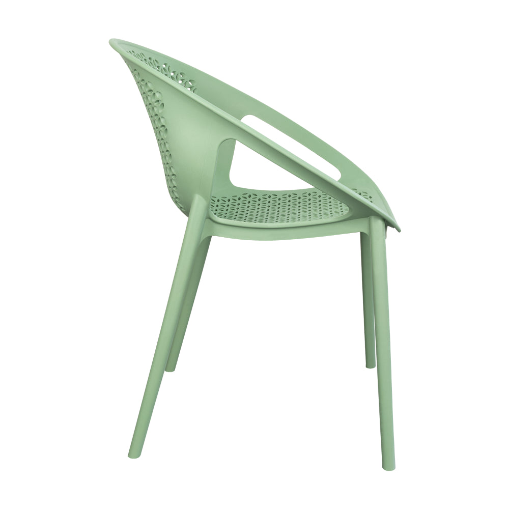 Silla Selva con Brazos, Color Verde Olivo, con Espaldar