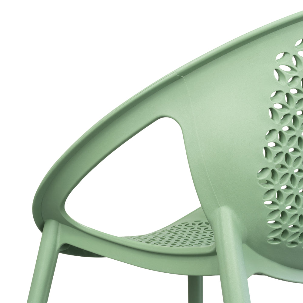 Silla Selva con Brazos, Color Verde Olivo, con Espaldar