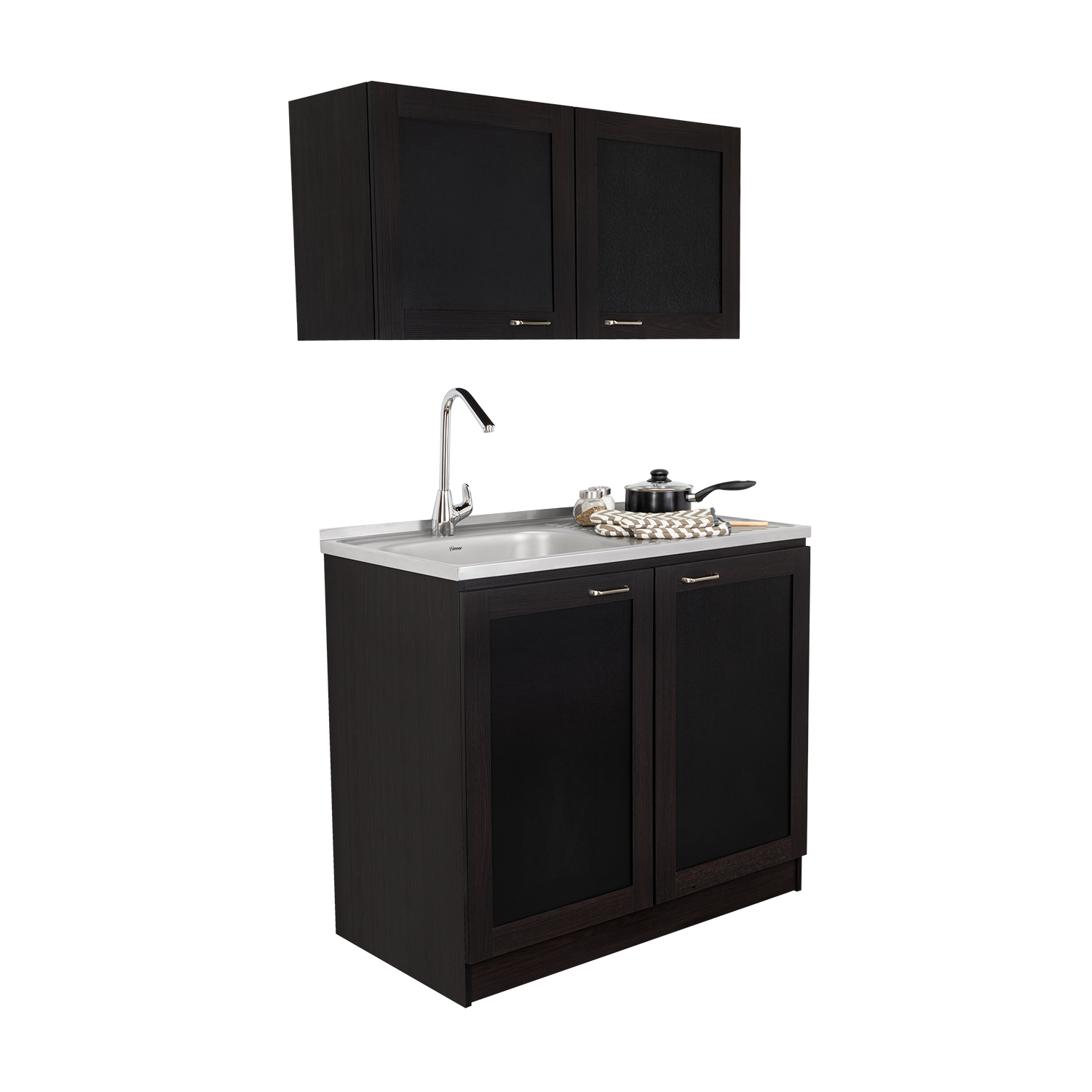 Cocina Integral Toronto, Wengue, Incluye Mesón Izquierdo ZF