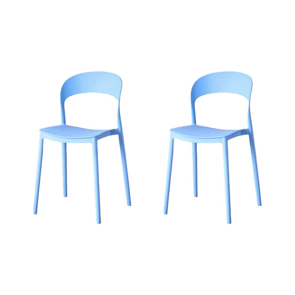 Silla Patrick, Color Azul, Con espaldar y diseño Moderno X2