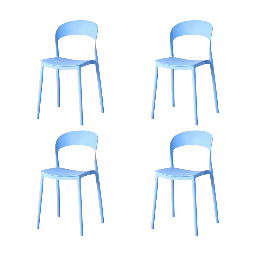 Silla Patrick, Color Azul, Con espaldar y diseño Moderno X4