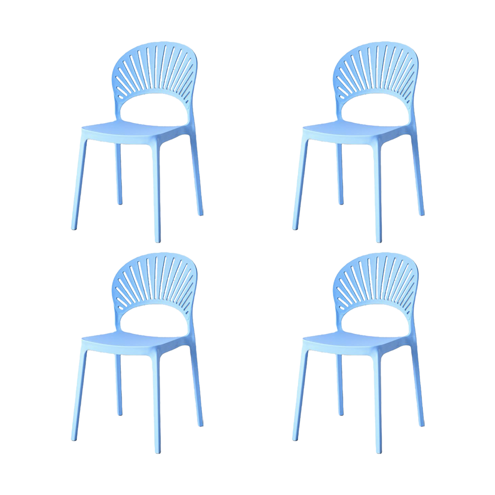 Silla Paraiso, Color Azul, Con espaldar y Diseño moderno X4