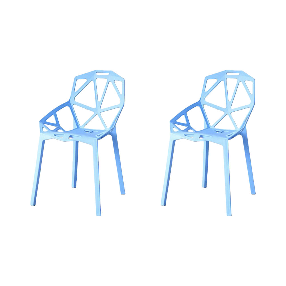 Silla Roxy, Color Azul, Con espaldar y diseño Moderno X2